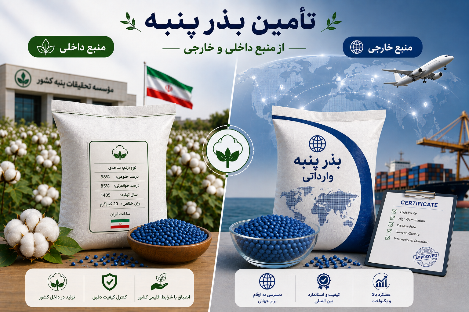 برنامه ریزی تأمین بذر پنبه ؛ اولویت اصلی اداره کل پنبه و دانه های روغنی